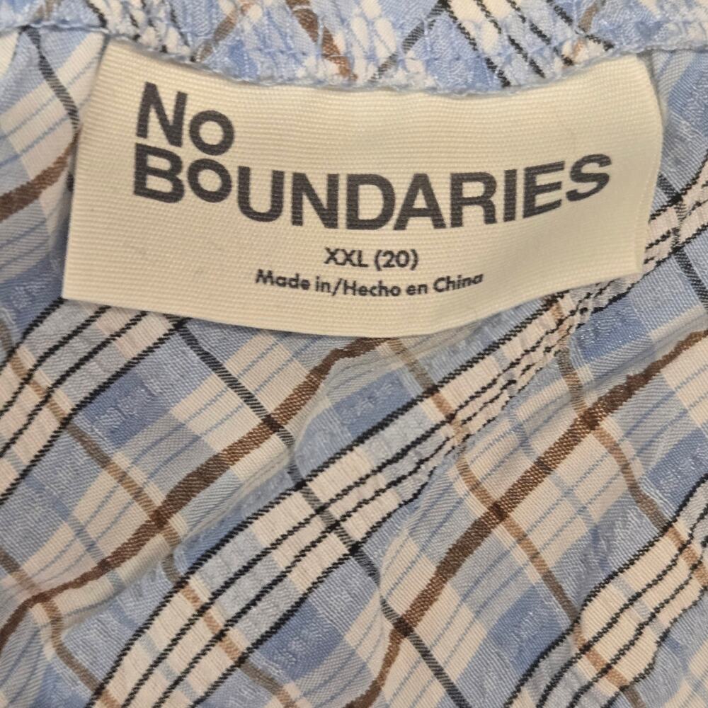 Y2K No Boundaries Babydoll Cami Top Womens Plaid Lace Coquette Fairy Size XXL 20 - Picture 4 of 6